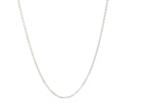 14k White Gold Round Cable Link Chain (1.20 mm)