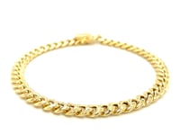 10k Yellow Gold Semi Solid Miami Cuban Bracelet (6.10 mm)