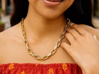 14k Yellow Gold French Cable Link Necklace (9mm)