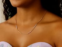 10K Tri Tone Gold Stationed Bar Necklace