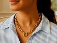 14k Yellow Gold Round Link Chain Necklace