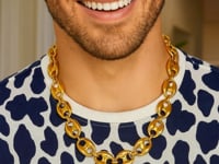 Puffed Mariner Link 16mm Necklace in 14K Yellow Gold